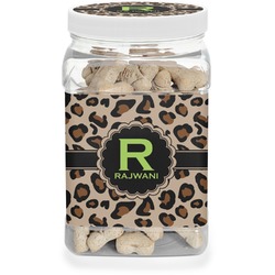 Granite Leopard Dog Treat Jar (Personalized)
