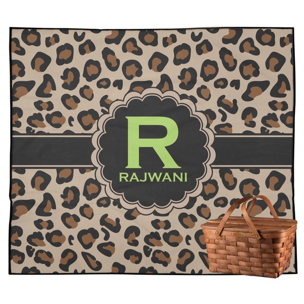 Custom Granite Leopard Outdoor Picnic Blanket (Personalized)