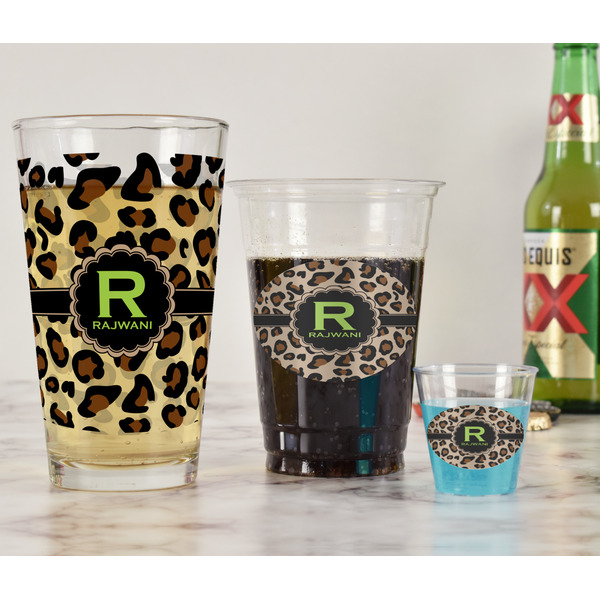 Granite Leopard Pint Glass - Full Fill w Transparency - In Context