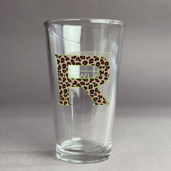 Granite Leopard Pint Glass - Full Color Logo (Personalized)