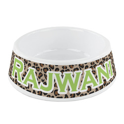 Granite Leopard Plastic Dog Bowl - Small (Personalized)