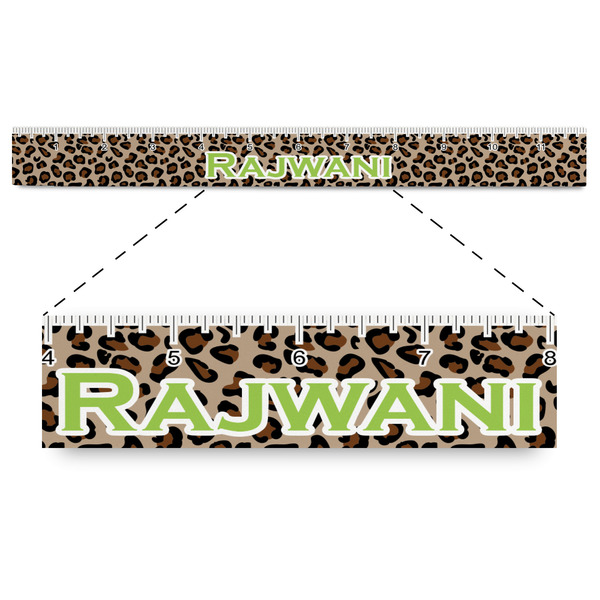 Custom Granite Leopard Plastic Ruler - 12" (Personalized)