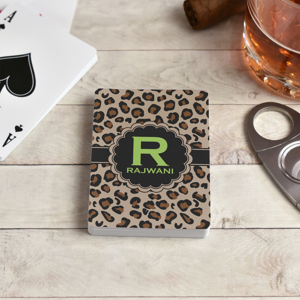 Granite Leopard Playing Cards - In Context