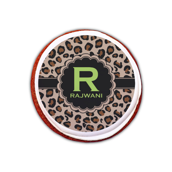 Granite Leopard Printed Icing Circle - XSmall - On Cookie