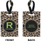 Granite Leopard Rectangle Luggage Tag (Front + Back)