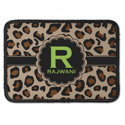 Granite Leopard Iron On Rectangle Patch w/ Name and Initial