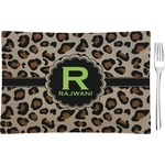 Granite Leopard Glass Rectangular Appetizer / Dessert Plate (Personalized)
