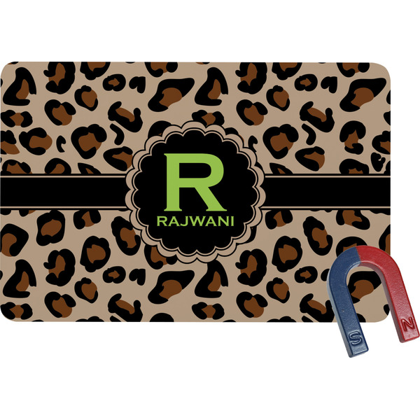 Custom Granite Leopard Rectangular Fridge Magnet (Personalized)