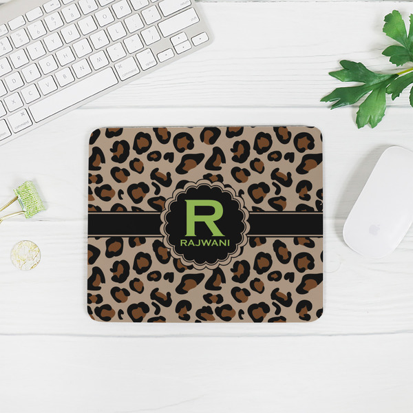 Granite Leopard Rectangular Mouse Pad - LIFESTYLE 2
