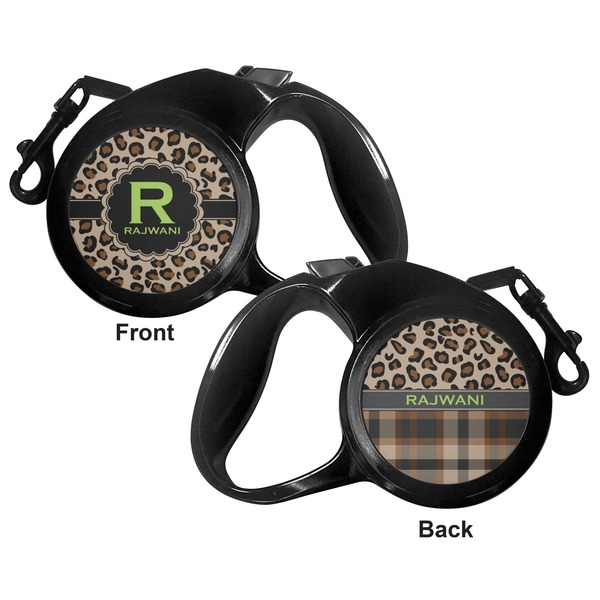 Granite Leopard Retractable Dog Leash - Medium Large - Apvl