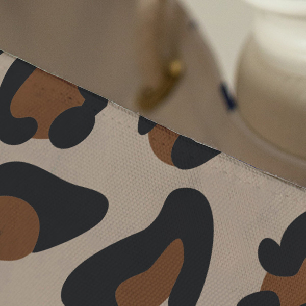 Granite Leopard Large Rope Tote - Close Up View