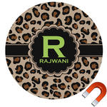 Granite Leopard Round Car Magnet - 10" (Personalized)