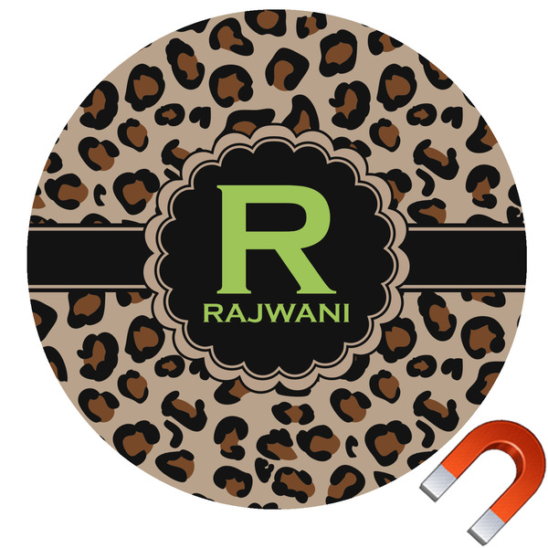 Custom Granite Leopard Car Magnet (Personalized)