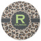 Granite Leopard Round Coaster Rubber Back - Single