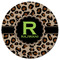 Granite Leopard Round Fridge Magnet - FRONT