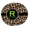 Granite Leopard Round Fridge Magnet - THREE