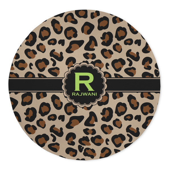 Custom Granite Leopard 5' Round Indoor Area Rug (Personalized)