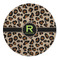 Granite Leopard Round Indoor Rug - Front/Main