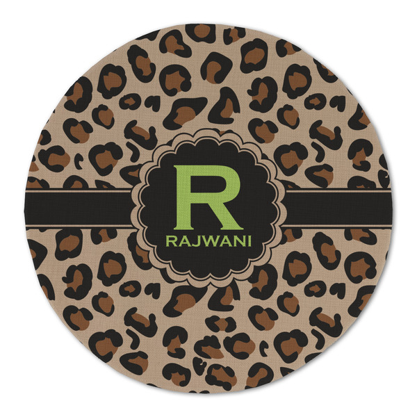 Custom Granite Leopard Round Linen Placemat (Personalized)