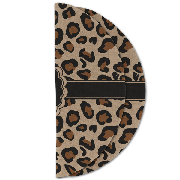 Granite Leopard Round Linen Placemats - HALF FOLDED (double sided)