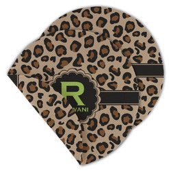 Granite Leopard Round Linen Placemat - Double Sided - Set of 4 (Personalized)