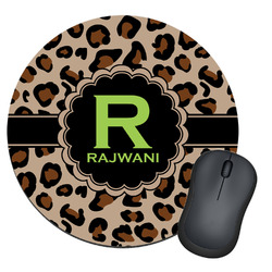 Granite Leopard Round Mouse Pad (Personalized)