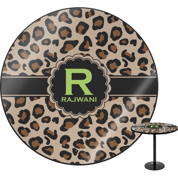 Custom Granite Leopard Round Table - 30" (Personalized)