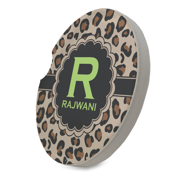Granite Leopard Sandstone Car Coaster - STANDING ANGLE