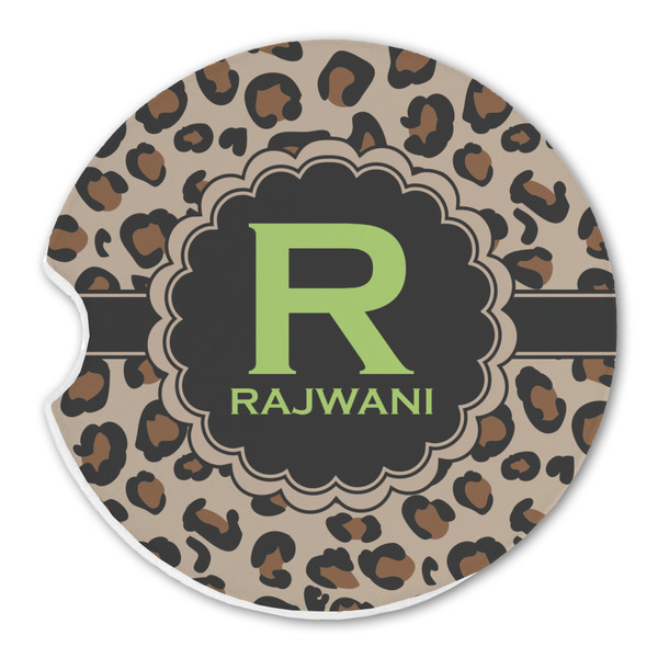 Custom Granite Leopard Sandstone Car Coaster - Single (Personalized)