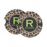 Granite Leopard Sandstone Car Coasters (Personalized)