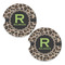 Granite Leopard Sandstone Car Coasters - Set of 2