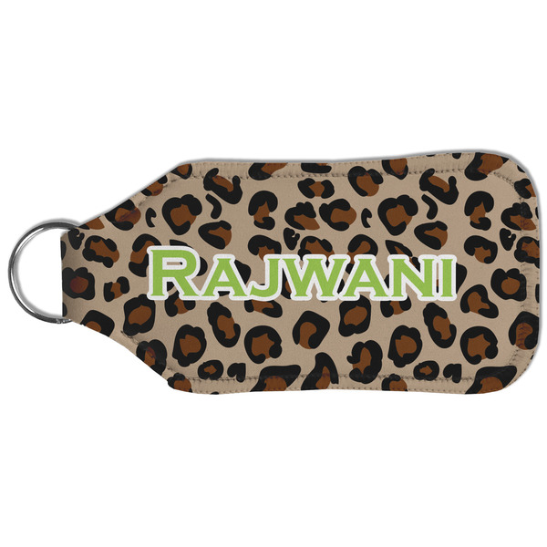 Granite Leopard Sanitizer Holder Keychain - Large (Back)