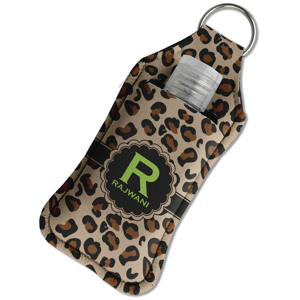 Granite Leopard Sanitizer Holder Keychain - Large in Case
