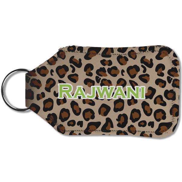 Granite Leopard Sanitizer Holder Keychain - Small (Back)