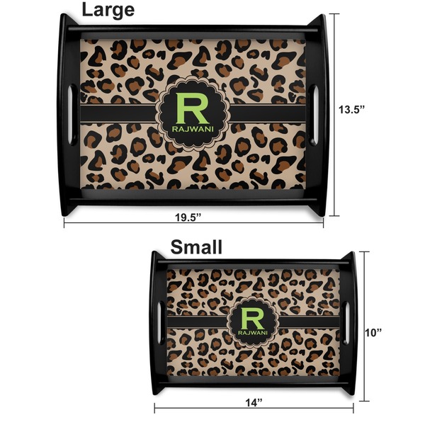 Granite Leopard Serving Tray Black Sizes