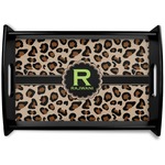 Granite Leopard Black Wooden Tray - Small (Personalized)
