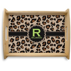 Granite Leopard Natural Wooden Tray - Large (Personalized)
