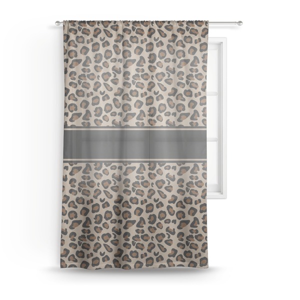 Custom Granite Leopard Sheer Curtain - 50"x84"