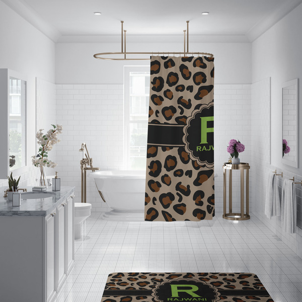 Granite Leopard Shower Curtain - Custom Size