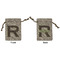 Granite Leopard Small Burlap Gift Bag - Front & Back (Personalized)