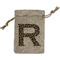 Granite Leopard Small Burlap Gift Bag - Front (Personalized)
