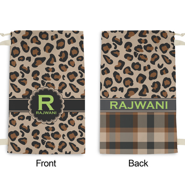 Granite Leopard Small Laundry Bag - Front & Back View