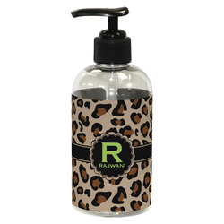 Granite Leopard Plastic Soap / Lotion Dispenser (8 oz - Small - Black) (Personalized)