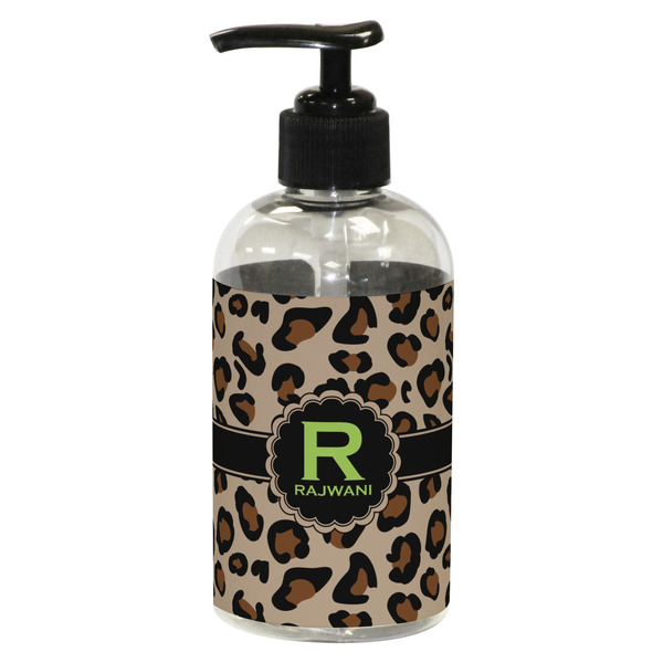 Custom Granite Leopard Plastic Soap / Lotion Dispenser (8 oz - Small - Black) (Personalized)