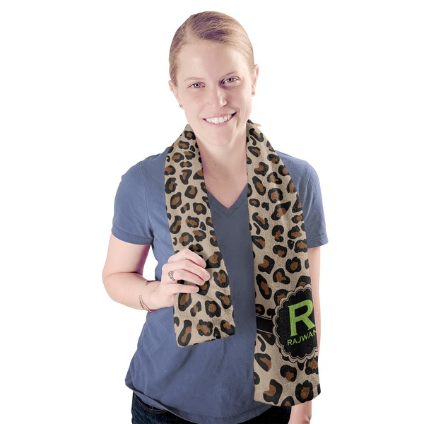 Granite Leopard Sport Towel - Exercise use - Model