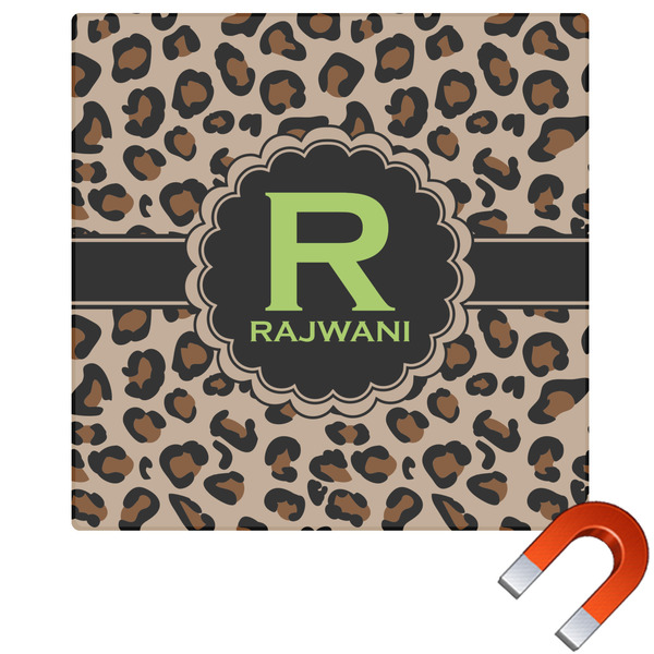Custom Granite Leopard Square Car Magnet - 10" (Personalized)