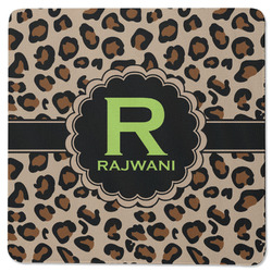 Granite Leopard Square Rubber Backed Coaster (Personalized)