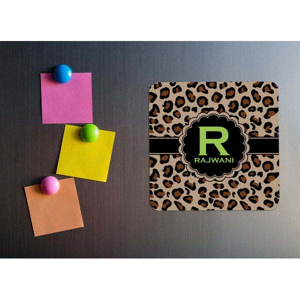 Granite Leopard Square Fridge Magnet - LIFESTYLE