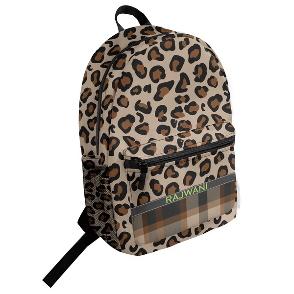Custom Granite Leopard Student Backpack (Personalized)