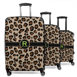 Granite Leopard 3 Piece Luggage Set - 20" Carry On, 24" Medium Checked, 28" Large Checked (Personalized)